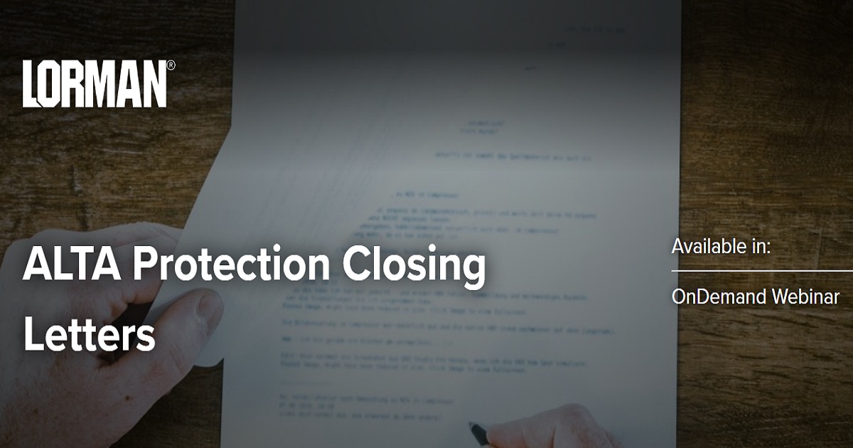 ALTA Protection Closing Letters