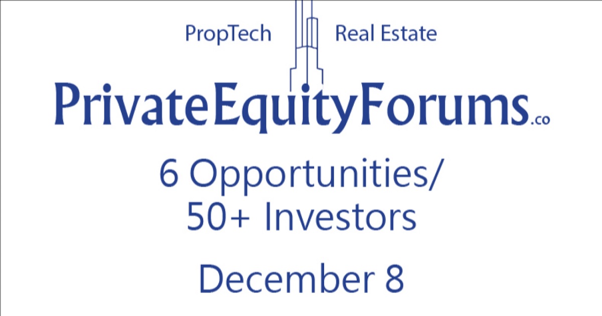 Private Equity Forums - Proptech and Real Estate